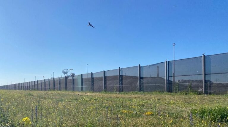 Stofmuur rond bulk kolenopslag site in Europoort Rotterdam – foto 2